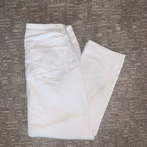 White curvy slim ankle jeans